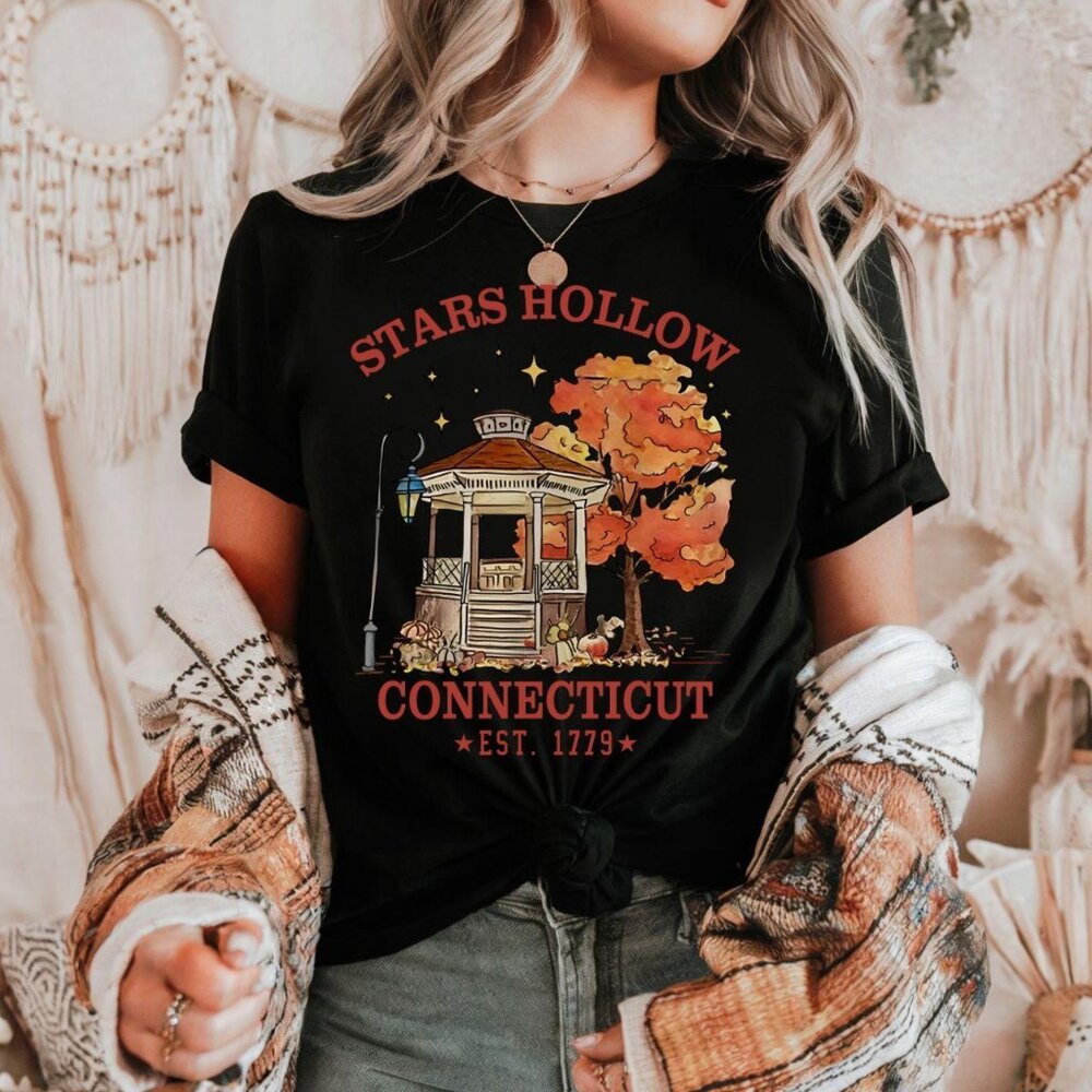 Stars Hollow Connecticut Fall Shirt | Cozy Gazebo Graphic Tee